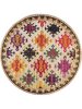 Rug Casa Multicolour/Beige ø 120 cm round