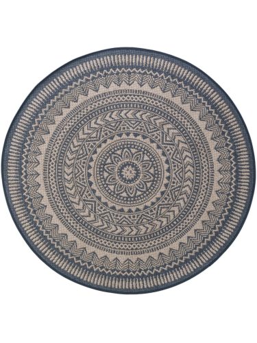 In- & Outdoor Rug Metro Blue ø 120 cm round