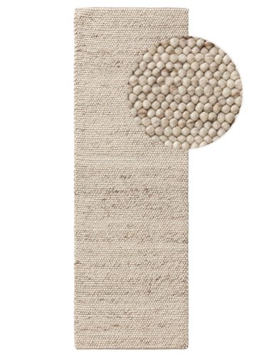 Wool futószőnyeg Beads Beige 80x250 cm