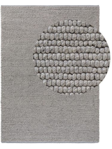 Wool Rug Beads Grey 250x350 cm