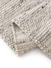 Wool Rug Beads Light Grey 15x15 cm Sample