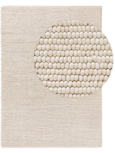 Wool Rug Beads Cream 250x300 cm