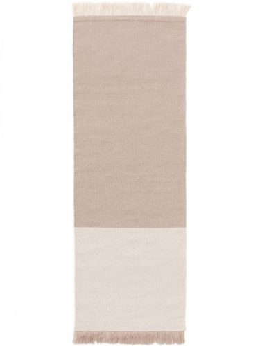 Gyapjú futószőnyeg Blok Cream/Beige 70x200 cm