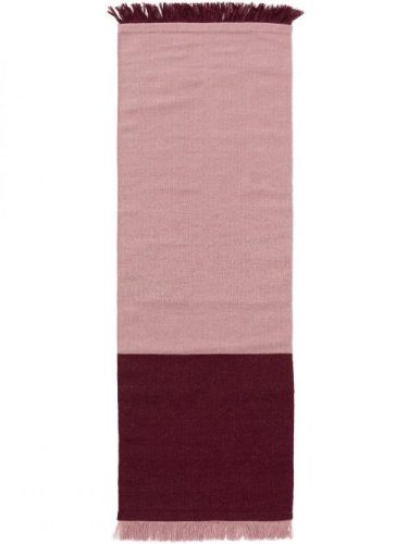 Gyapjú futószőnyeg Blok Rose/ Dark Red 70x200 cm