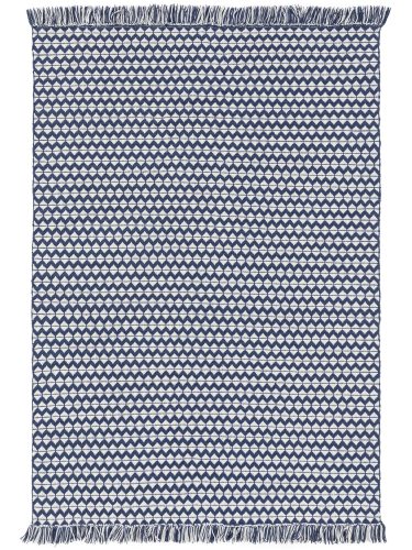 Rug made from recycled material Morty Dark Blue 15x15 cm Sample