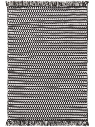 Rug made from recycled material Morty Black/White 15x15 cm Sample