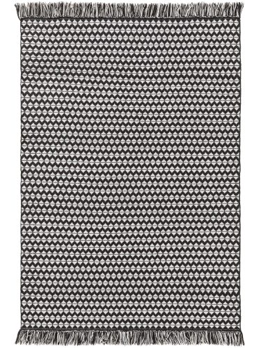 Rug made from recycled material Morty Black/White 15x15 cm Sample