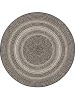 In- & Outdoor Round Rug Metro Black/White ø 120 cm round