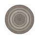 In- & Outdoor Round Rug Metro Black/White ø 120 cm round