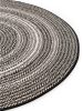 In- & Outdoor Round Rug Metro Black/White ø 120 cm round