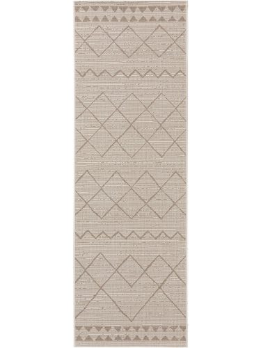 Kül- és beltéri futószőnyeg Metro Cream/Beige 80x240 cm