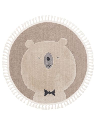 Kids rug Momo Beige ø 120 cm round