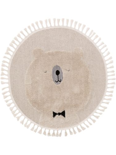 Kids rug Momo Cream ø 120 cm round