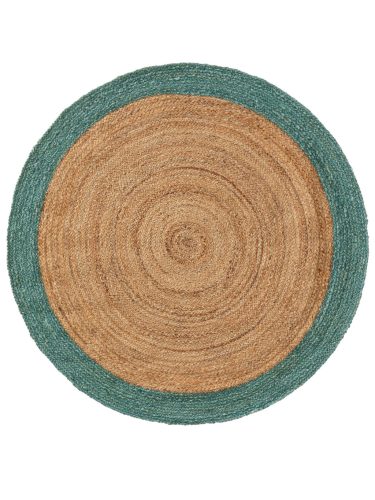 Jute Rug Jutta Green 115 cm round