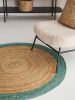 Jute Rug Jutta Green 115 cm round