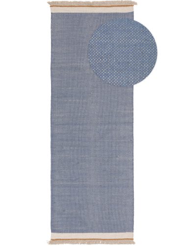 Gyapjú futószőnyeg Karla Blue 80x250 cm