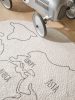 Gyerekszőnyeg World Map White/Black 115 cm kerek