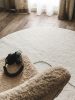 Shaggy Round Rug Cloudy Cream ø 200 cm round