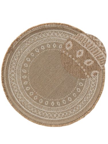 In- & Outdoor Round Rug Andora Cream/Beige ø 120 cm round