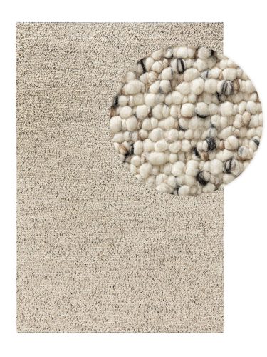 Wool Rug Patch White/Black 120x170 cm