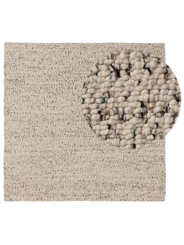 Wool Rug Patch White/Black 200x200 cm