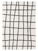 Shaggy rug Louise Black/White 15x15 cm Sample