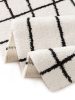 Shaggy rug Louise Black/White 15x15 cm Sample