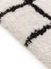 Shaggy rug Louise Black/White 15x15 cm Sample