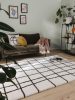 Shaggy rug Louise Black/White 120x170 cm