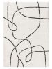 Shaggy rug Louise Black/White 120x170 cm