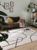 Shaggy rug Louise Black/White 120x170 cm