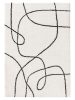 Shaggy rug Louise Black/White 200x290 cm