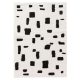 Shaggy rug Louise Black/White 15x15 cm Sample