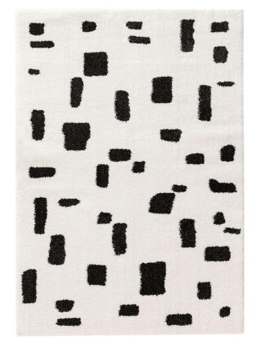 Shaggy rug Louise Black/White 120x170 cm