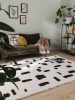 Shaggy rug Louise Black/White 120x170 cm