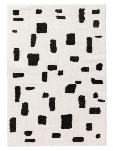 Shaggy rug Louise Black/White 140x200 cm