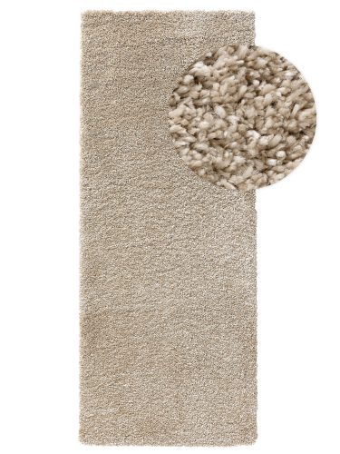 Washable Shaggy Rug Sera Beige 80x200 cm