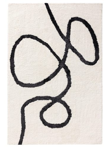 Shaggy rug Lotta Black/White 140x200 cm