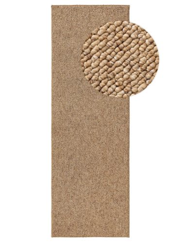 Washable Rug Enzo Light Brown 80x240 cm