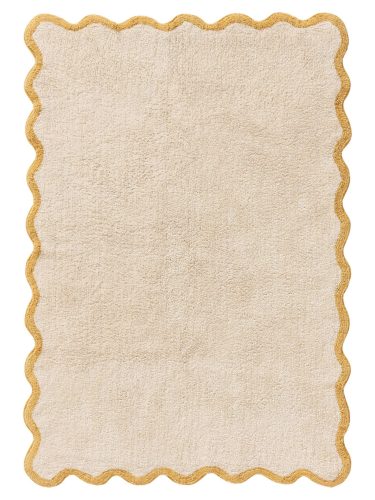 Washable Kid's Rug Emilia Yellow 15x15 cm Sample