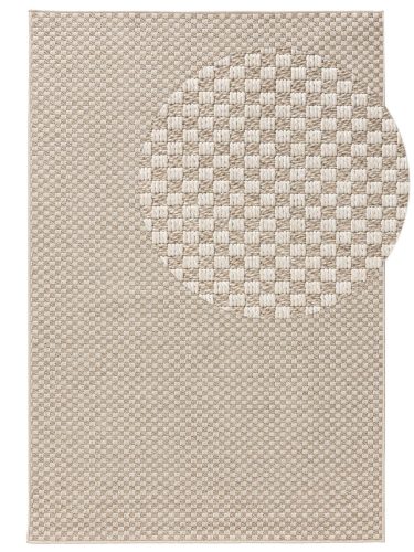 In- & Outdoor Rug Taissa Cream/Grey 15x15 cm Sample