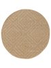 In- & Outdoor Round Rug Como Light Brown ø 160 cm round