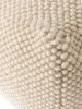 Handmade Wool Pouf Beads Cream 55x55x30 cm