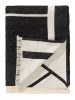 Cotton blanket Luan Black/White 130x170 cm