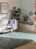 Shaggy rug Ava Turquoise 80x150 cm