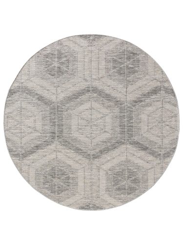 In- & Outdoor Rug Bronco Grey ø 160 cm round