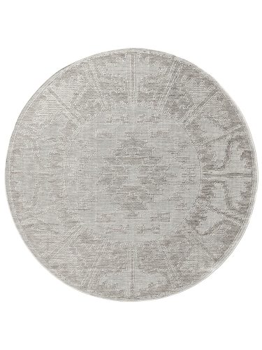 In- & Outdoor Rug Bronco Grey ø 160 cm round