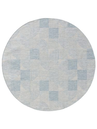 In- & Outdoor Rug Bronco Blue ø 160 cm round