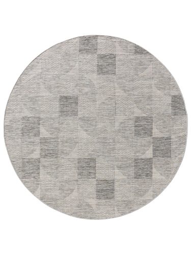 In- & Outdoor Rug Bronco Grey ø 160 cm round