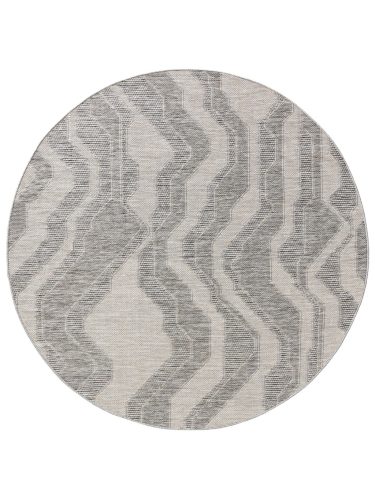 In- & Outdoor Rug Bronco Grey ø 200 cm round